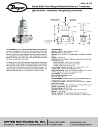 Thumbnail of document Manual - 636D Fixed Range Differential Pressure Transmitter